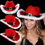 Luminous Santa Cowboy Hat