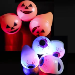 LED Flashing Halloween Pumpkin Eyeball Rings