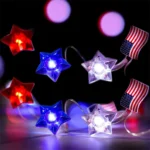 LED American Flag String Lights