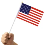 USA Hand Waving Flags - 10 Pcs (14x21cm)