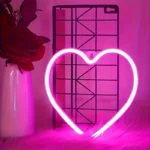 LED Neon Heart Wall Light