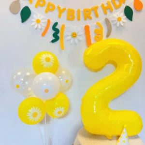 40-Inch Yellow Number Balloon