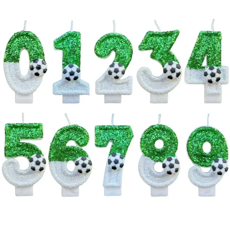 Soccer Number Birthday Candle Topper