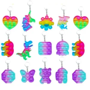 Mini Rainbow Bubble Keychain Toy