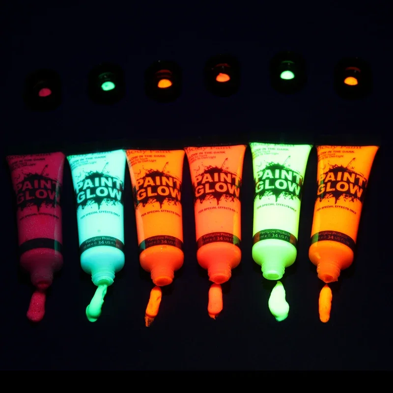 Neon glow body paint perfect for customizing your Glow in the Dark Football look.