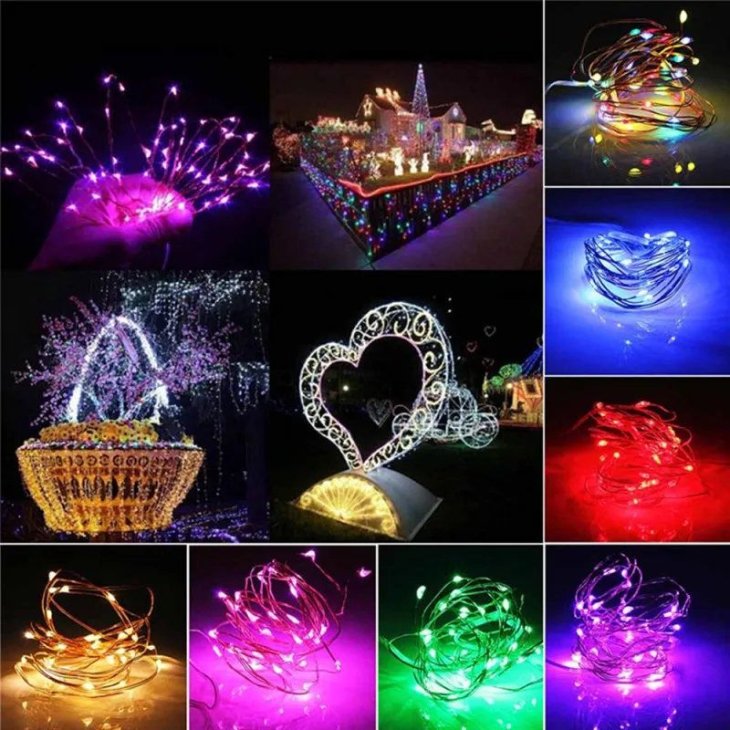 LED string lights in various colors, ideal as LED Party Favors or festive decor.